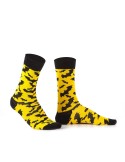 Yellow men\'s socks with bats SM09 - Online store - Boutique